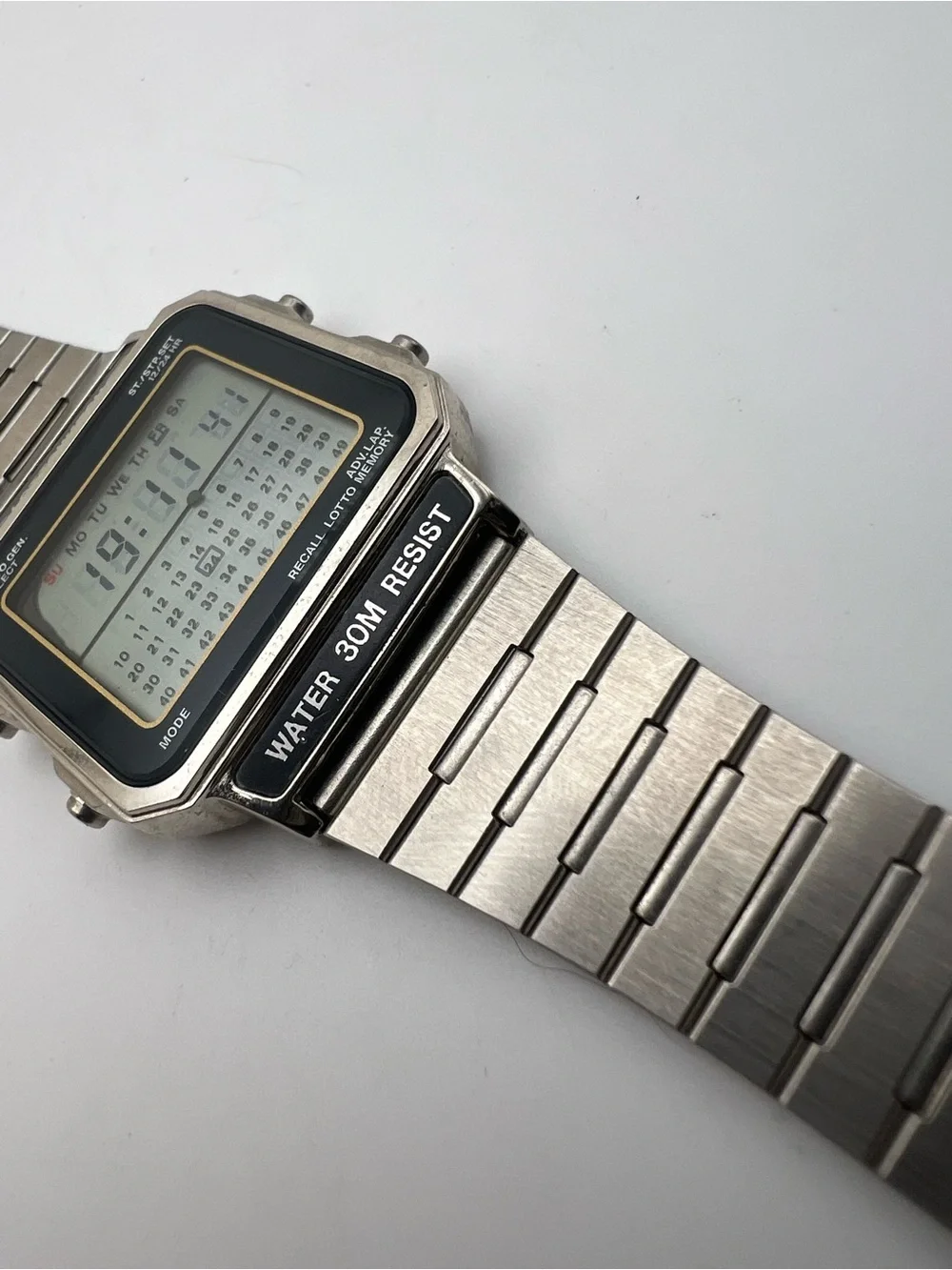 LOTTOWATCH calendar Stainless Steel Digital Watch - Silver